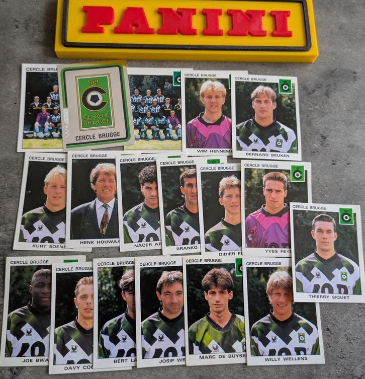 PANINI FOOTBALL 93 18 STICKERS 1992 : CERCLE BRUGGE, Hobby en Vrije tijd, Stickers en Plaatjes, Nieuw, Verzenden