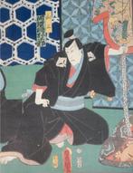 Edo-schilderij van een gesigneerde samoerai, Antiek en Kunst, Ophalen of Verzenden