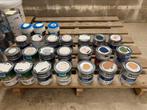 Pakket 24 potten muurverf allerlei kleuren en merken 1liter, Ophalen of Verzenden, Nieuw, Acrylverf
