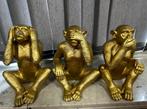 gouden apen: horen zien en zwijgen, Huis en Inrichting, Woonaccessoires | Overige, Ophalen of Verzenden