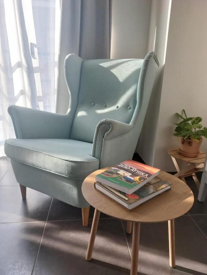 IKEA STRANDMON oorfauteuil – Lichtgroen, Huis en Inrichting, Fauteuils, Gebruikt, Ophalen