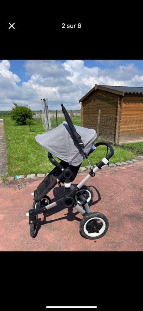 Poussette Bugaboo Buffalo, Kinderen en Baby's, Kinderwagens en Combinaties, Gebruikt, Kinderwagen, Bugaboo, Luchtbanden, Met reiswieg