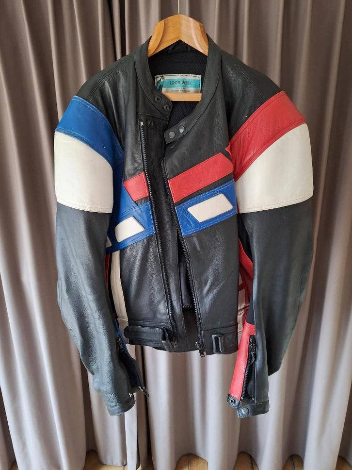 Lookwell Lederen Motor-scooter-brommer jas, Motoren, Kleding | Motorkleding, Jas | leer, Heren, Tweedehands, Ophalen of Verzenden