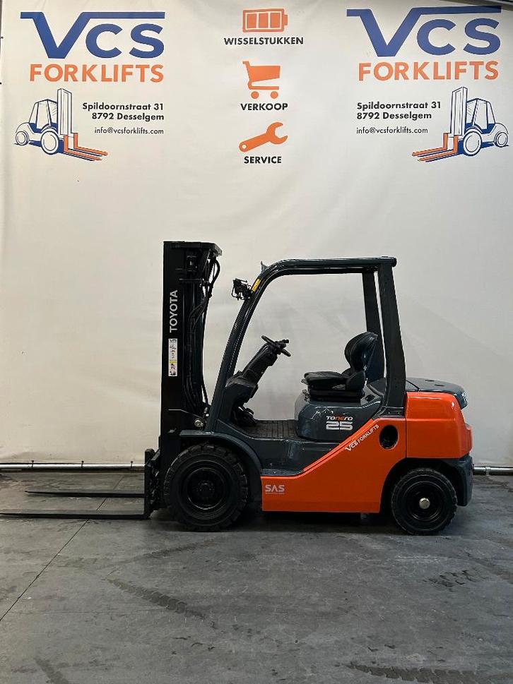 Toyota diesel heftruck 2,5ton 2018 triplex 4,7 + garantie, Zakelijke goederen, Machines en Bouw | Heftrucks en Intern transport