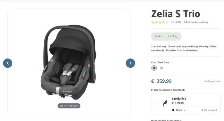 2x Maxi-Cosi Autostoel + 2x ISOFIX, Kinderen en Baby's, Autostoeltjes, Zo goed als nieuw, Maxi-Cosi, 0 t/m 18 kg, Isofix, Afneembare rugleuning
