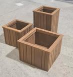 Houten bloembakken – Thermowood Ayous, Tuin en Terras, Ophalen, Minder dan 60 cm, Vierkant, Nieuw