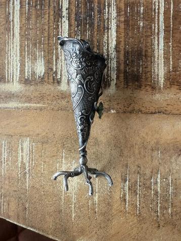 Vintage metalen tandenstoker houder beschikbaar voor biedingen