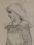 Croquis au crayon impressionniste flamand., Antiquités & Art, Enlèvement ou Envoi