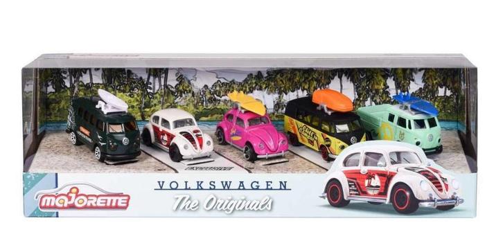 1:64 Majorette 212055008 VW 5 Car Set 'Volkswagen Originals', Hobby en Vrije tijd, Modelauto's | Overige schalen, Zo goed als nieuw