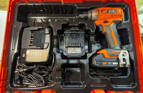 Spit W18 18V slagschroevendraaier + 2 batterijen en oplader, Doe-het-zelf en Bouw, Gereedschap | Boormachines, Nieuw, Overige typen
