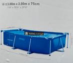 Intex zwembad 3M x 2m x 75cm + filter + trapladder, Enlèvement, Utilisé