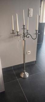 5 armige  alu kandelaar hoogte +-1 meter sfeervol Kerstmis, Antiek en Kunst, Ophalen