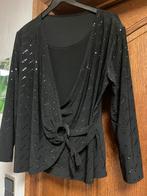 Twee mooie feestelijke bloezen  M/ 44, Ophalen of Verzenden, Zo goed als nieuw, Zwart