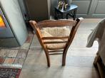4 eiken stoelen met rieten zit, Huis en Inrichting, Ophalen, Bruin, Zo goed als nieuw, Vier