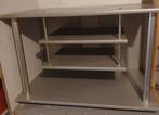 Lot meuble tv range cp table et 2 liminaire inox sur pieds, Maison & Meubles, Enlèvement, CD