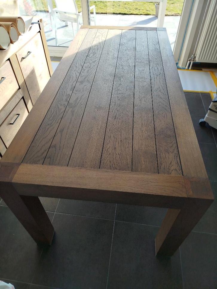 Eettafel half massief 90x200cm 77cm hoogte, Huis en Inrichting, Tafels | Eettafels, Zo goed als nieuw, 50 tot 100 cm, 150 tot 200 cm