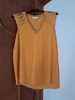 Losse mouwloze top - oker - maat S/M, Kleding | Dames, Topjes, Geel, Ophalen of Verzenden, Zo goed als nieuw, Maat 36 (S)