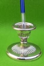 Barok kandelaartje voor dunne kaars. Verzilverd. Plated., Ophalen of Verzenden, Zilver