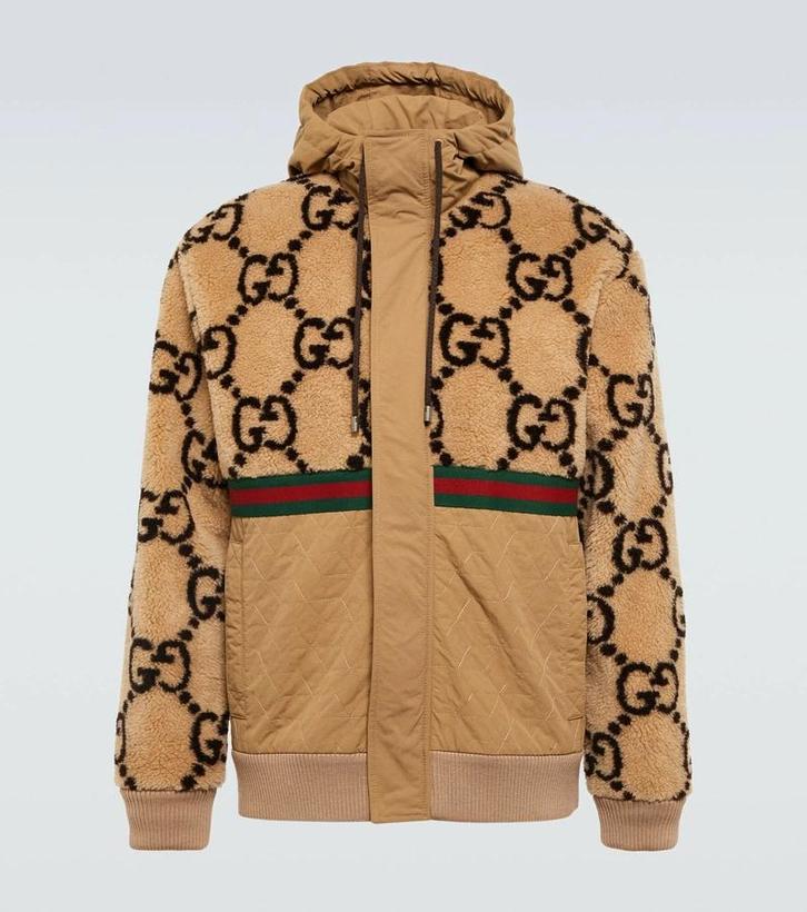 Gucci - Bomber en laine Jumbo GG (taille M, Kinderen en Baby's, Kinderkleding | Maat 176, Nieuw, Jongen, Trui of Vest, Ophalen of Verzenden