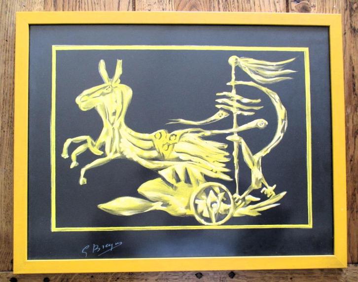 Lithographie de Georges Braque (1882-1963) - Le char de Médé, Antiquités & Art, Art | Lithographies & Sérigraphies, Enlèvement ou Envoi