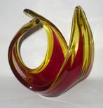 MURANO OPENGEWERKTE SCHAAL MET DE TANG GETROKKEN CA 1970, Ophalen of Verzenden