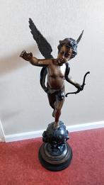 bronzen beeld engel cupido, Antiek en Kunst, Ophalen