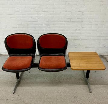 Vintage 2-zits wachtkamerbank Drabert Stahlmöbel 1970 beschikbaar voor biedingen