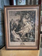 Gravure encadrée ancienne 18eme., Antiek en Kunst, Kunst | Etsen en Gravures, Ophalen