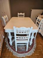 Tafel en 4 stoelen Mechelse stijl, Huis en Inrichting, Tafels | Eettafels, Gebruikt, Ophalen