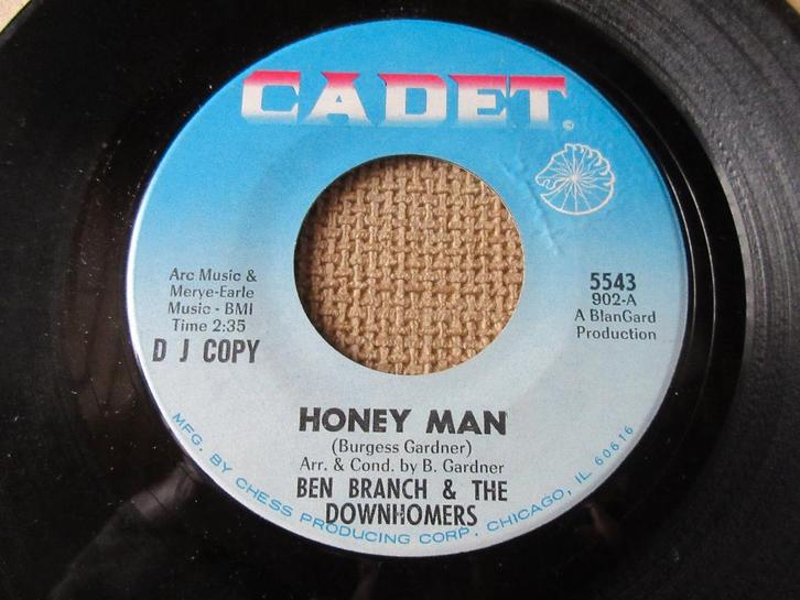Ben Branch - Honey Man / Crowder Peas And Okra  DJ copy, Cd's en Dvd's, Vinyl Singles, Zo goed als nieuw, Single, R&B en Soul