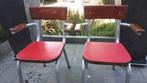 deux chaises vintage pour enfants avec assise en formica rou, Maison & Meubles, Chaises, Métal, Utilisé, Rouge, Enlèvement ou Envoi