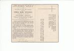 40-45: Estella Hoefnagels , vliegende bom Lillo 02/01/1945, Collections, Images pieuses & Faire-part, Enlèvement ou Envoi, Image pieuse