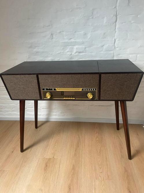 Belle Epoque 1912 retro-platenspeler, Huis en Inrichting, Tafels | Sidetables, Gebruikt, 25 tot 50 cm, 50 tot 100 cm, Rechthoekig