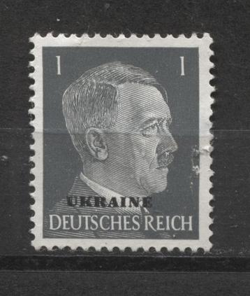 Postzegel van Adolf Hitler (1) met opdruk Oekraïne  