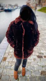 Manteau en fourrure de lapin rex vintage de qualité supérieu, Enlèvement ou Envoi