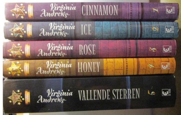 Virginia Andrews 5 delige stralende sterren-serie, Boeken, Thrillers, Zo goed als nieuw, Nederland, Ophalen of Verzenden