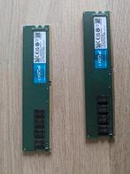 16GB (2x8GB) DDR4 2400 UDIMM desktop ram, Comme neuf, Desktop, Enlèvement ou Envoi, DDR4