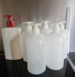 Lot de 6 flacons vides d' 1 litre avec pompe, Ophalen of Verzenden, Gebruikt