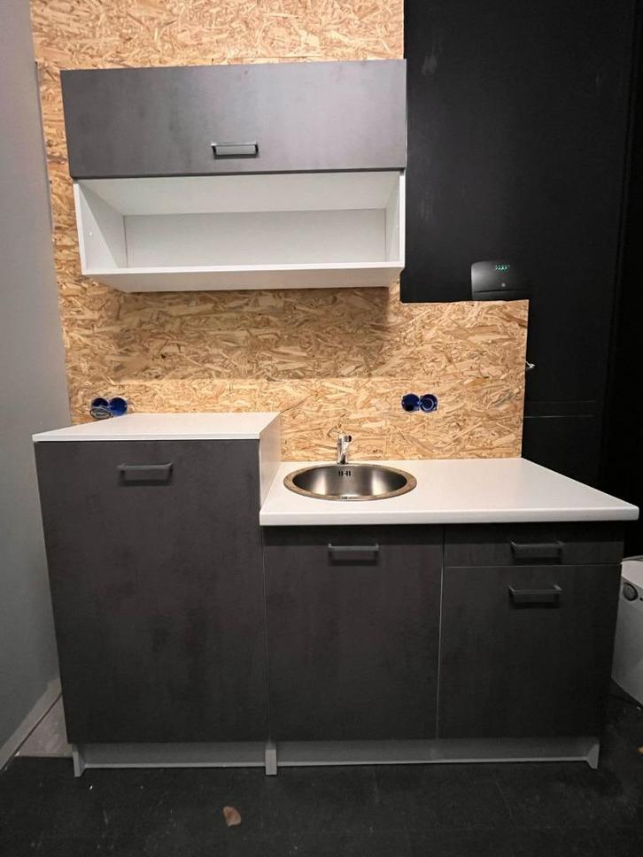 Keuken Tyni Grijs wit, Huis en Inrichting, Keuken | Keukenelementen, Nieuw, 100 tot 150 cm, 100 tot 150 cm, 50 tot 75 cm, Wit
