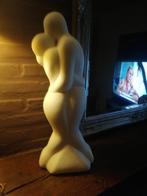 art'deco beeld in witte kalk, lengte 40 cm, Ophalen