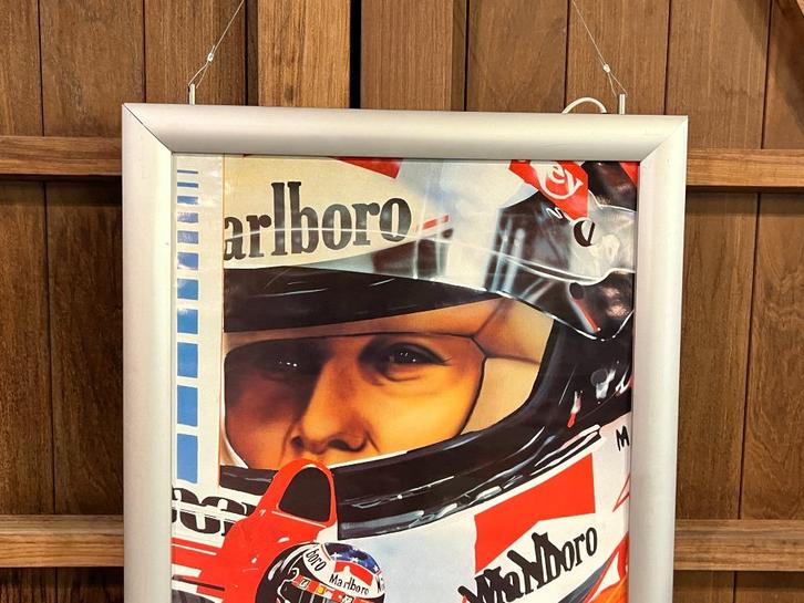 Verlichte poster Michael Schumacher, Ferrari Marlboro, Verzamelen, Automerken, Motoren en Formule 1, Formule 1, Ophalen