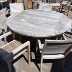 Tuinset teak  met 6 stoelen, Ophalen, Zo goed als nieuw, Tuinset