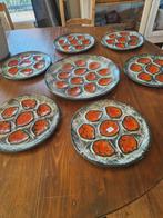 Set van oesterborden 6+1schotel  €50, Antiek en Kunst, Ophalen