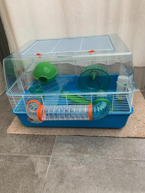 hamsterkooi met verdieping, als nieuw !, Dieren en Toebehoren, Knaagdieren en Konijnen | Hokken en Kooien, Zo goed als nieuw, Ren