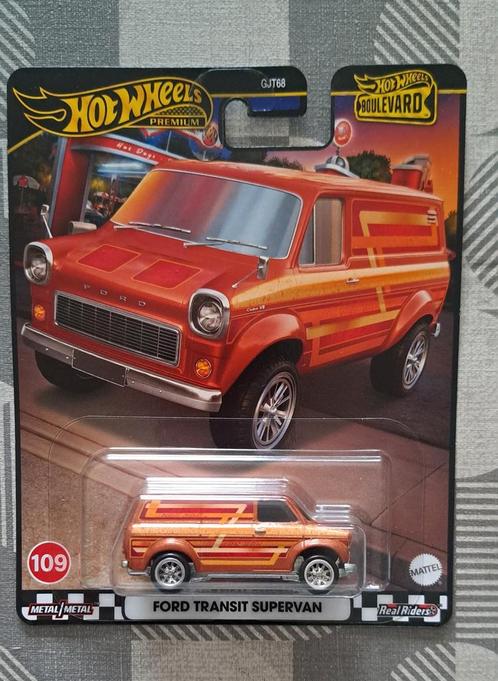 FORD TRANSIT SUPERVAN hot wheels prémium, Hobby en Vrije tijd, Modelauto's | Overige schalen, Nieuw, Ophalen of Verzenden