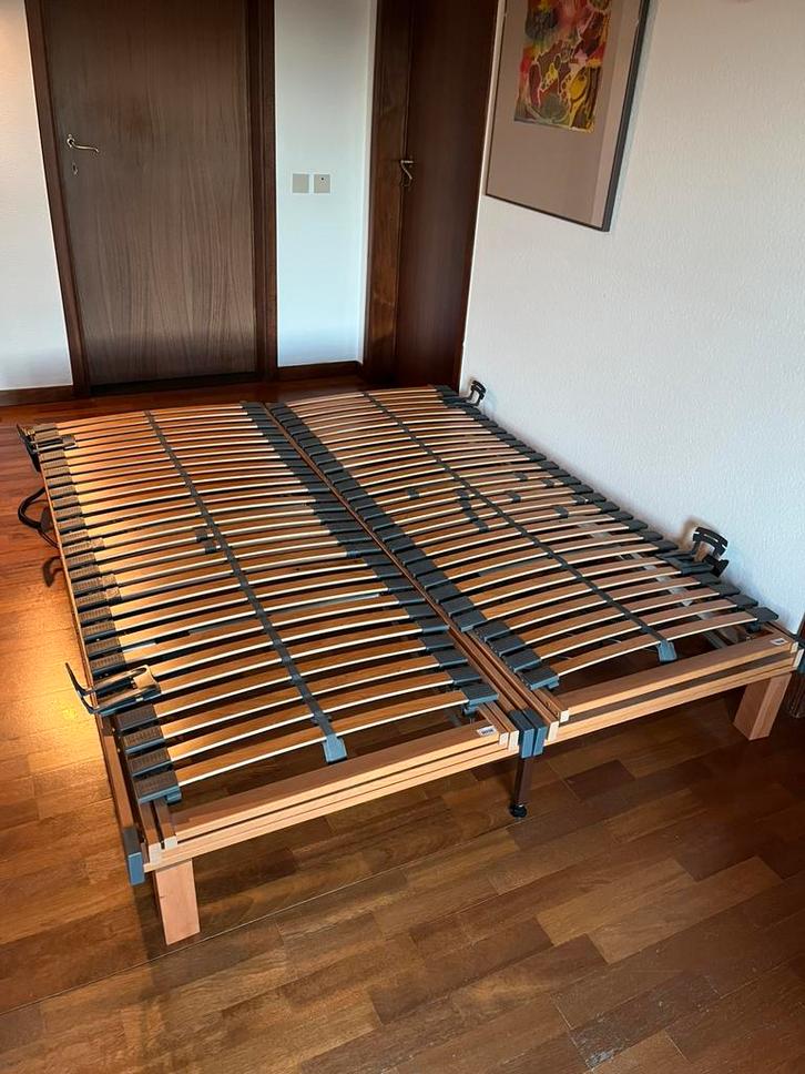 2 elektrisch verstelbare latoflexen, Huis en Inrichting, Slaapkamer | Bedden, Zo goed als nieuw, Verstelbaar, Ophalen