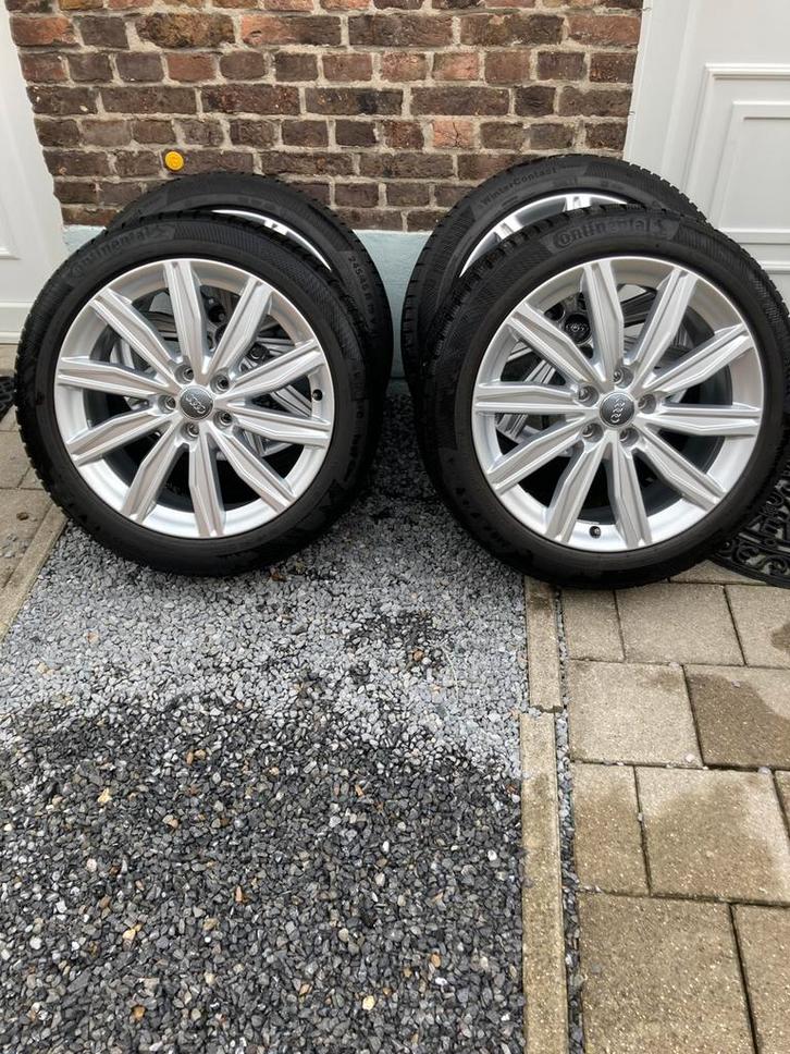 Originele Audi velgen winterbanden 245 45 R19 + 6 mm, Autos : Pièces & Accessoires, Pneus & Jantes, Jante(s), Pneus hiver, 19 pouces