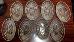 8 glazen schalen met facetten, 8 vintage kopjes, Gebruikt, Ophalen of Verzenden, Glas, Kom(men)