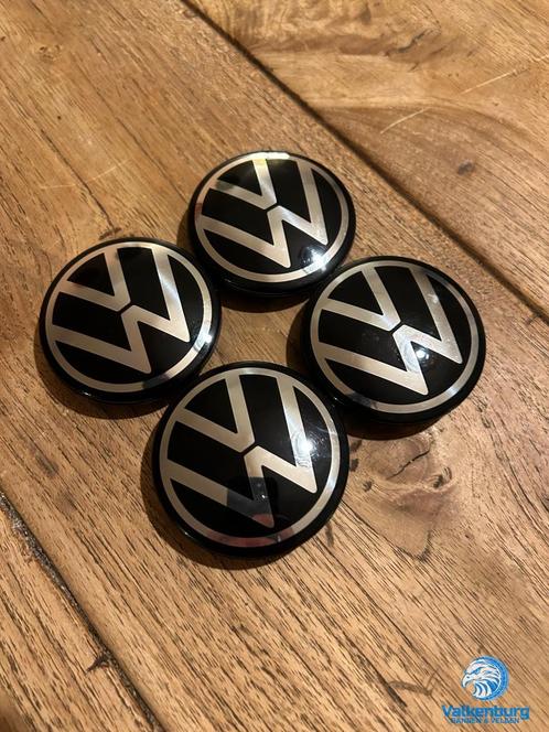 ORIGINELE VW Volkswagen POLO naafkap naafdop set zwart, Auto diversen, Wieldoppen, Gebruikt, Verzenden
