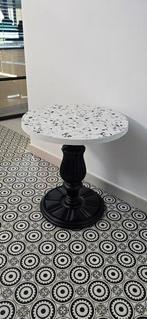 Salontafel terrazzo, bijzettafel, zwart houten onderstel, Dieren en Toebehoren, Ophalen, Zo goed als nieuw